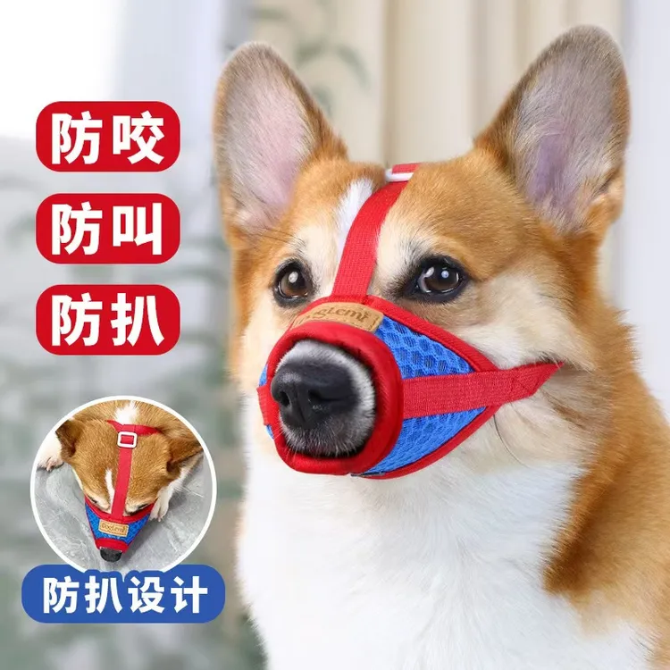 狗嘴套防脱狗狗外出防咬防乱叫可调节透气嘴罩柯基泰迪防乱吃口罩