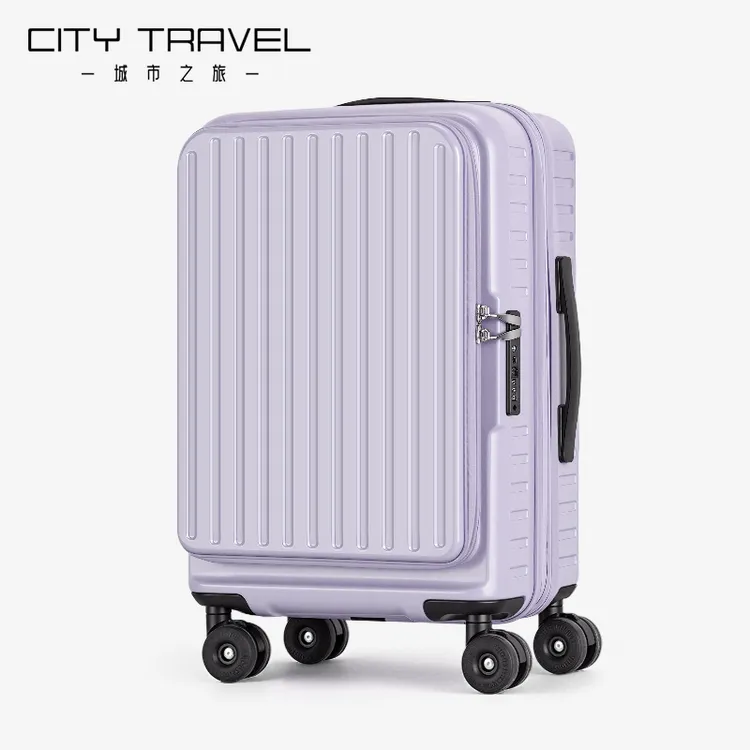 城市之旅2025新款侧开可扩展行李箱女学生登机拉杆箱托运旅行箱子