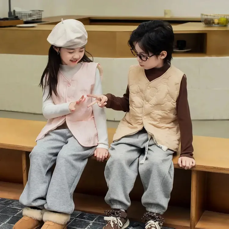 【校服神器】男女童宝宝马甲新款夹棉加绒保暖背心内外穿潮流坎肩儿商品图