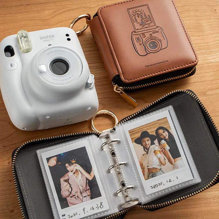照片收纳册instax拍立得mini相纸专用旅行拉链收纳包活页相册3寸