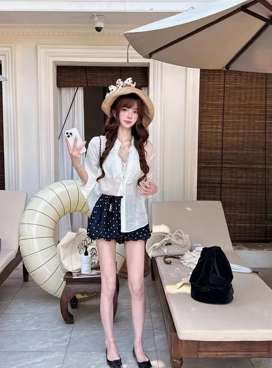 2025夏季新款高级感洋气时尚白色长袖衬衫女气质百搭显瘦半裙套装