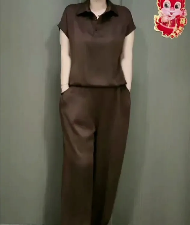 夏季新款休闲时尚显瘦宽松年轻妈妈套装