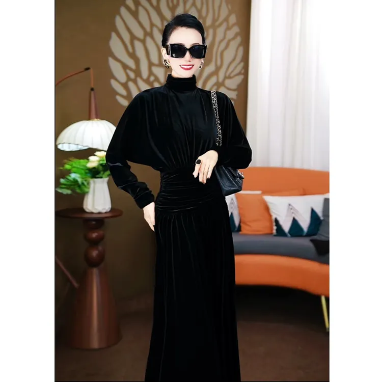 【莉屿晨歌】赫本的回眸时尚礼服长裙  qun-58