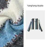 【TangTang·Studio】渐变蓝毛衣高级气质显瘦女装毛衣-259953