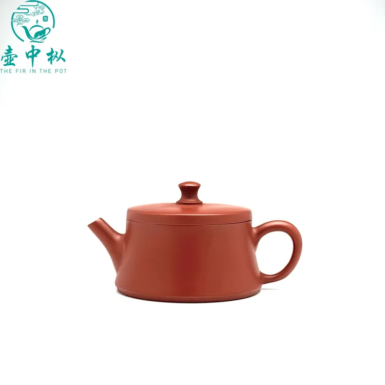手工云柱壶大口汉瓦壶正宗潮州手拉壶原矿朱泥功夫茶器茶壶全手工