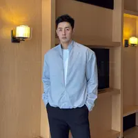 ANN DNR“欧若蓝“早秋长袖条纹休闲百搭假两件衬衫SL12348/SL12492