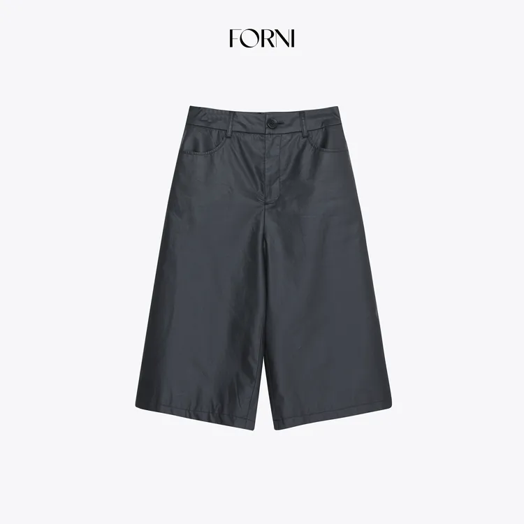 FORNI 主理人私服裤 100全棉时髦精阔腿低腰八分休闲中裤