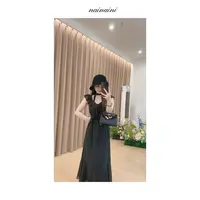 奈奈妮【目光捕手】波点连衣裙女2025小个子夏季新款气质显瘦25069