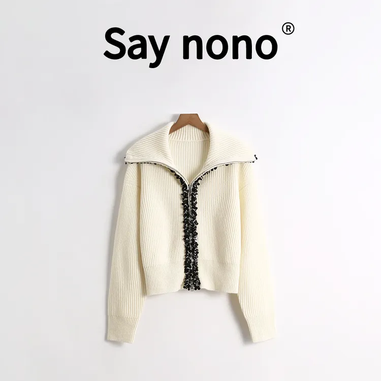 懒猫nono│Saynono 冬日出刊＿软糯毛茸重工全毛针织开衫 /SY99291