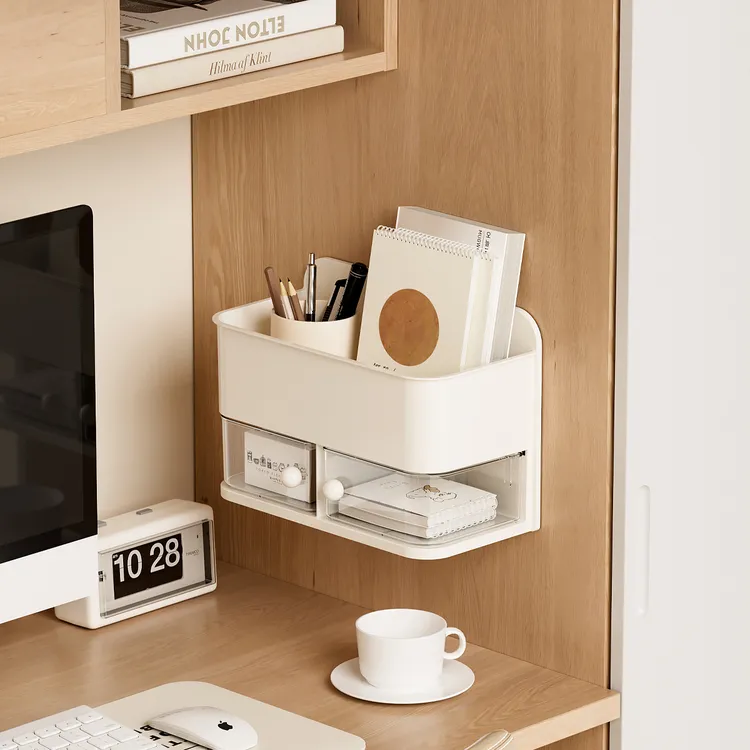 免打孔化妆品收纳盒壁挂式厨房多功能收纳盒客厅遥控器杂物置物架