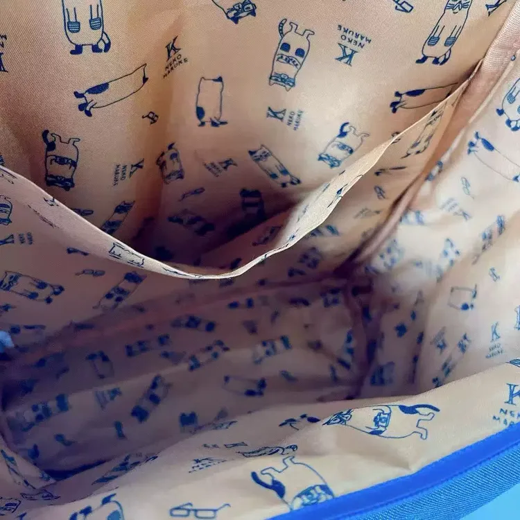 透气简约风拉链猫女青年防水书包韩版简约双肩背复古
