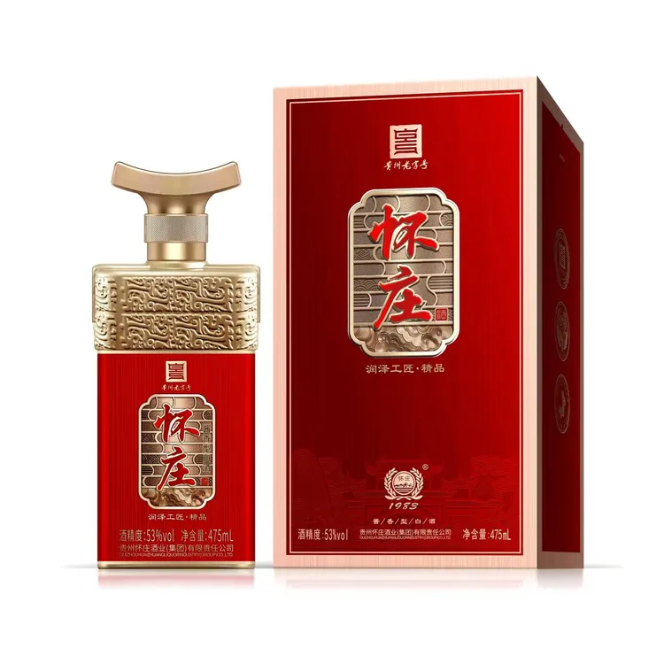 怀庄酒精品 固态纯粮酿造优级 酱香型白酒 53度475ml*1瓶