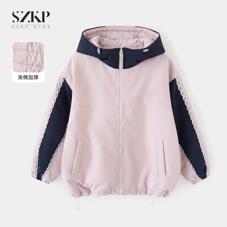 SZKP冬季新款女童保暖上衣中大童休闲时尚儿童加厚外套BGYD556832