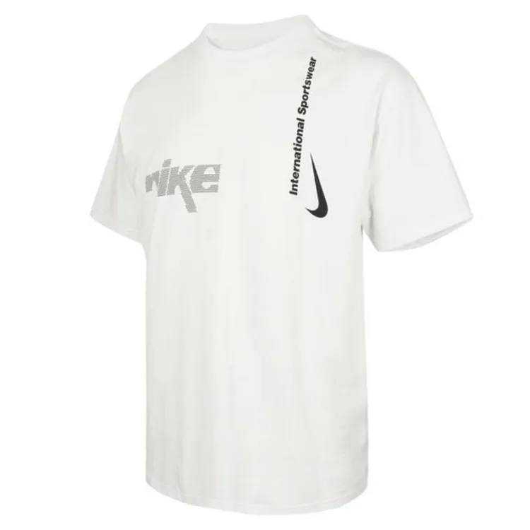 【滔搏补贴】耐克/nike男子训练休闲情侣印花圆领T恤衫白HQ9263-121