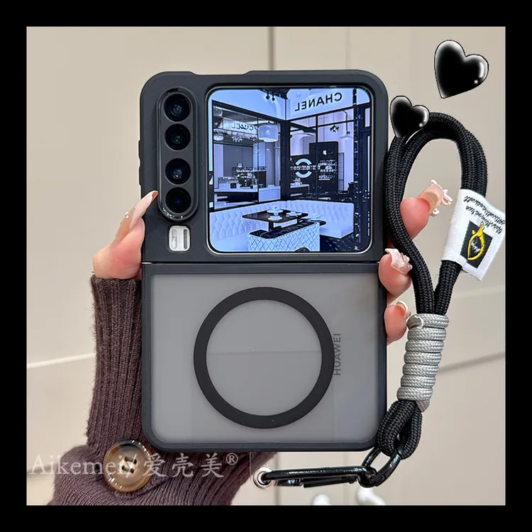 适用华为puraX阔折叠屏手机壳超薄磨砂purax典藏版透明无线磁吸壳