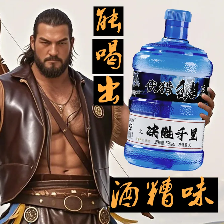 伏猎狼王60度纯桶装散装高度纯正泡酒专用纯粮食酒60度5000