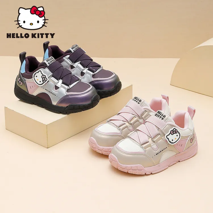 【皮面款】HelloKitty女童运动鞋鞋子秋冬季潮款中大童加绒儿童板鞋
