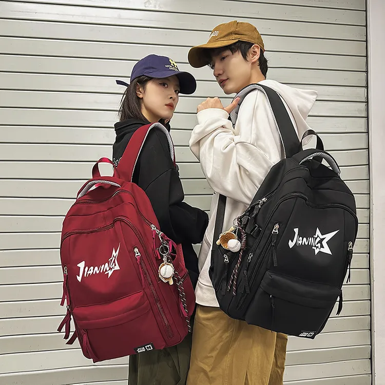 韩版休闲时尚日系潮流百搭女大学生中学生轻便双肩背包初中生