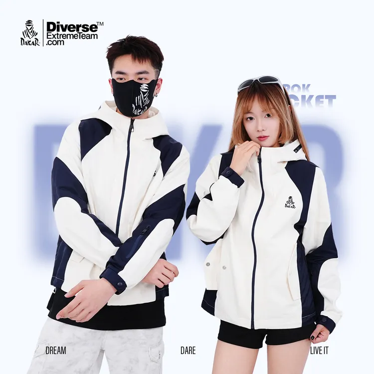 达喀尔【卡洛克】男女外套户外运动休闲情侣拼色夹克