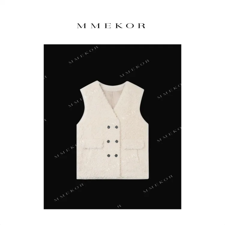 MMEKOR“晴山暮雪”马夹 2025新款秋款智性通勤气质马甲 30773