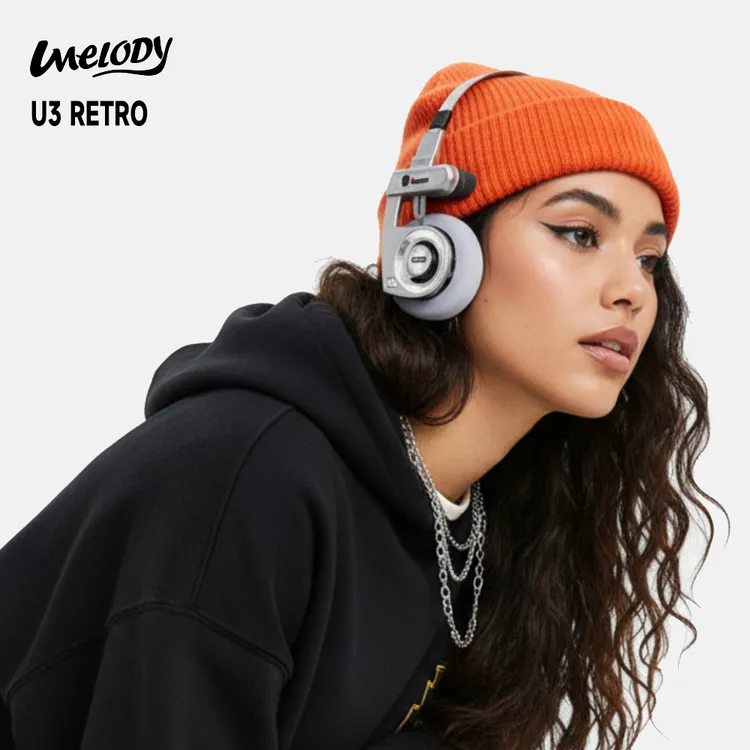 Umelody悠律U3小复古蓝牙无线耳机美式高颜值拍照穿搭低音头戴式