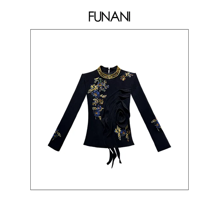 【FUNANI】 轻奢设计感衬衫2025秋冬上衣百搭气质长袖女装X2530893A