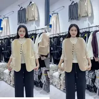 28801秋冬加厚马甲女宽松保暖坎肩外穿百搭马夹背心