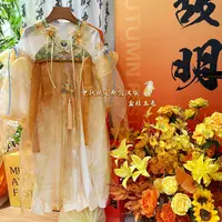 汉服女童2025新款儿童春秋古风新中式唐装女孩超仙中秋节Ki-1036