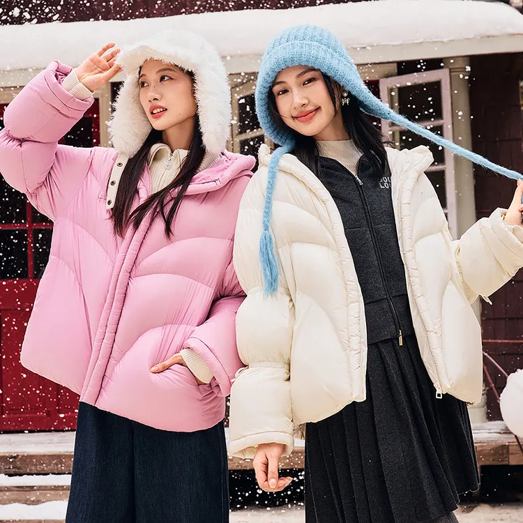 【专享】泡芙冬季羽绒服连帽甜美婴儿肌触感白鸭绒DOUBLOVE贝爱新款