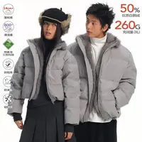 江南先生NewJNXS白鹅绒座山雕拼接毛领基础羽绒服加厚保暖外套
