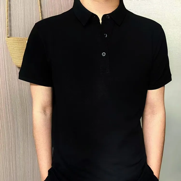 短袖polo衫男 商务风夏季纯色休闲商务翻领短袖t恤透气男款半袖