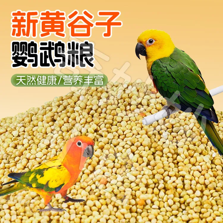 【宠大条】鹦鹉鸟粮饲料黄谷子带壳新粮食玄风虎皮牡丹中小型鸟食