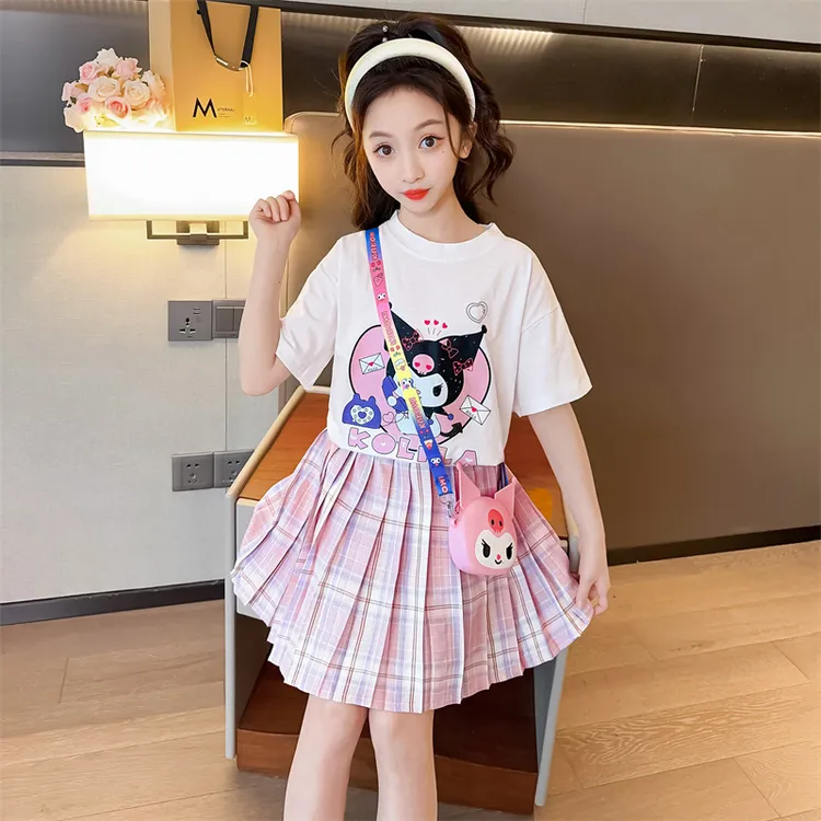 女童套装夏季新款小女孩网红夏款衣服时髦夏装短袖儿童装两件套