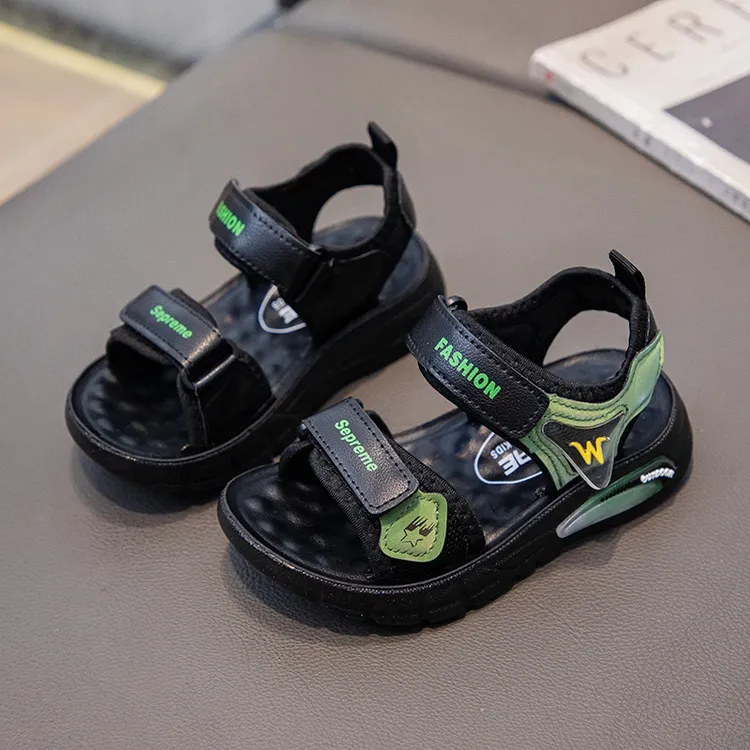 2025夏季新款软底防滑男童运动凉鞋时尚中大童休闲露趾沙滩凉鞋潮