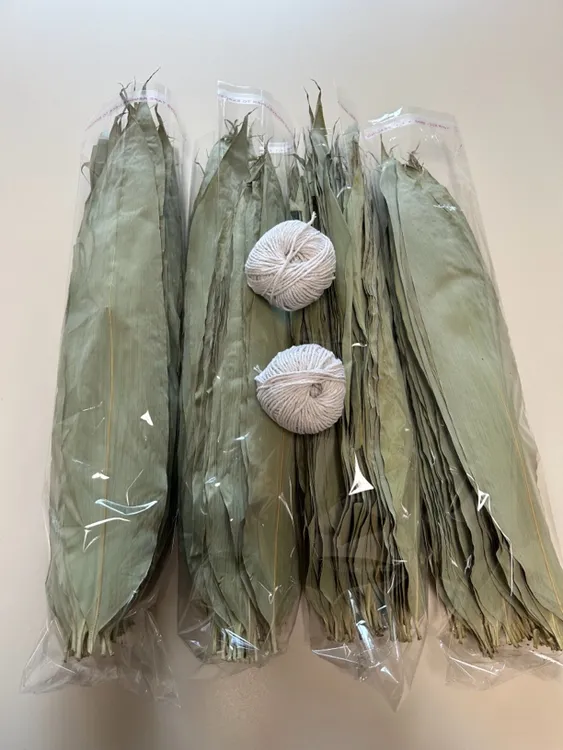 新鲜采摘粽叶箬叶芦苇叶竹筒粽叶泡沫箱加冰送绳子