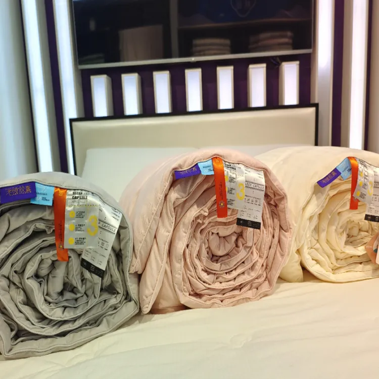 双面全棉贡缎提花春秋被可机洗水洗多功能被被子胶囊