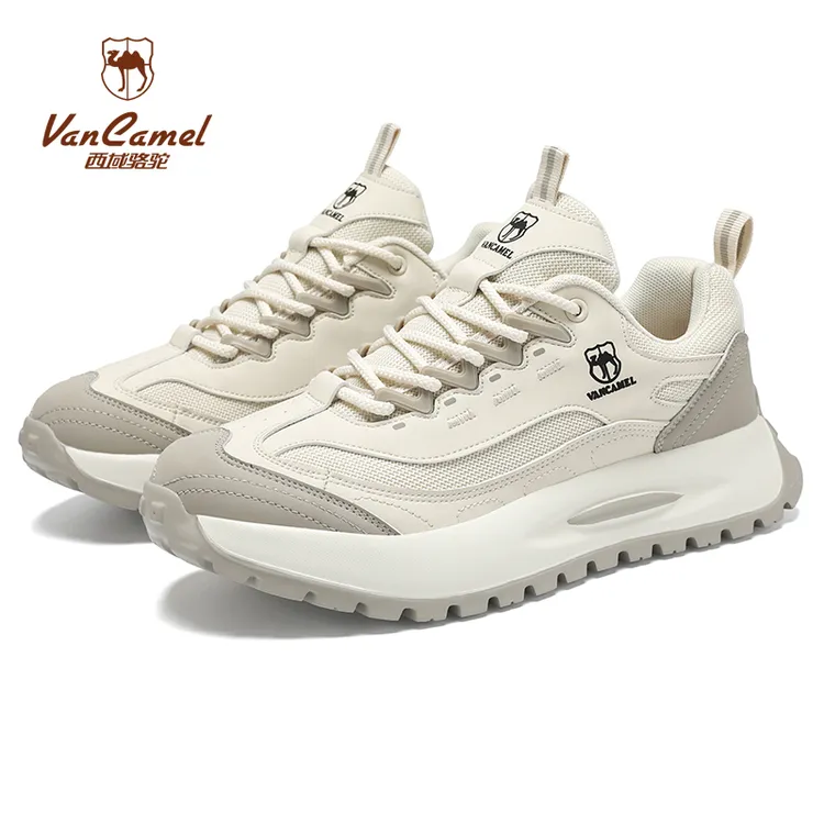 【木森推荐】西域骆驼正品夏季网面厚底增高情侣休闲百搭潮流跑步鞋