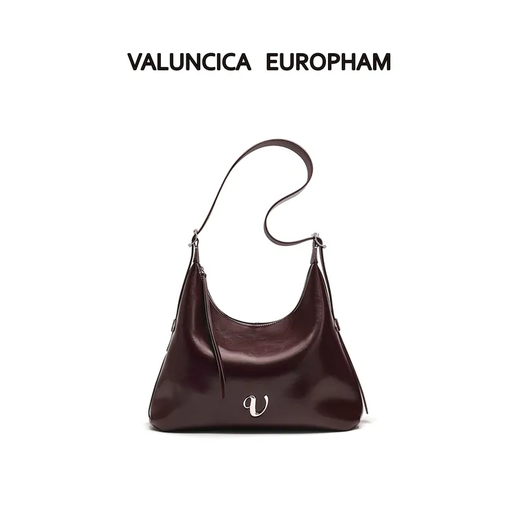 Valuncica/华伦西亚沙漏包新款小众牛皮hobo包大容量通勤托特包女