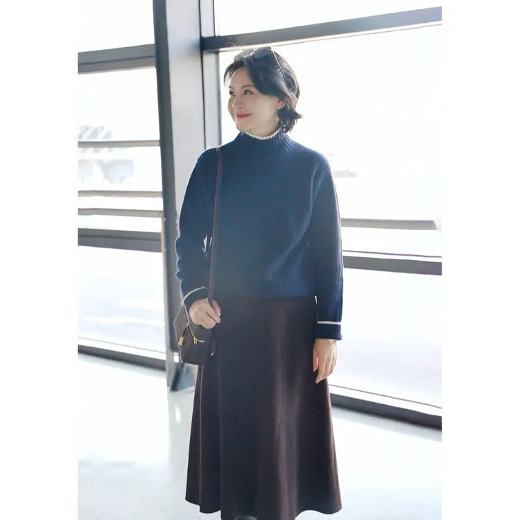 我是摩羯 羊皮半裙 苏丹进口羊皮绒优雅老钱秋冬裙子