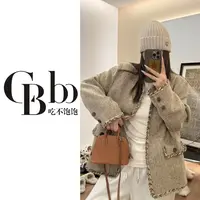 【吃不饱饱】大码 编织艺术 高级感气质小香风外套精致复古6022