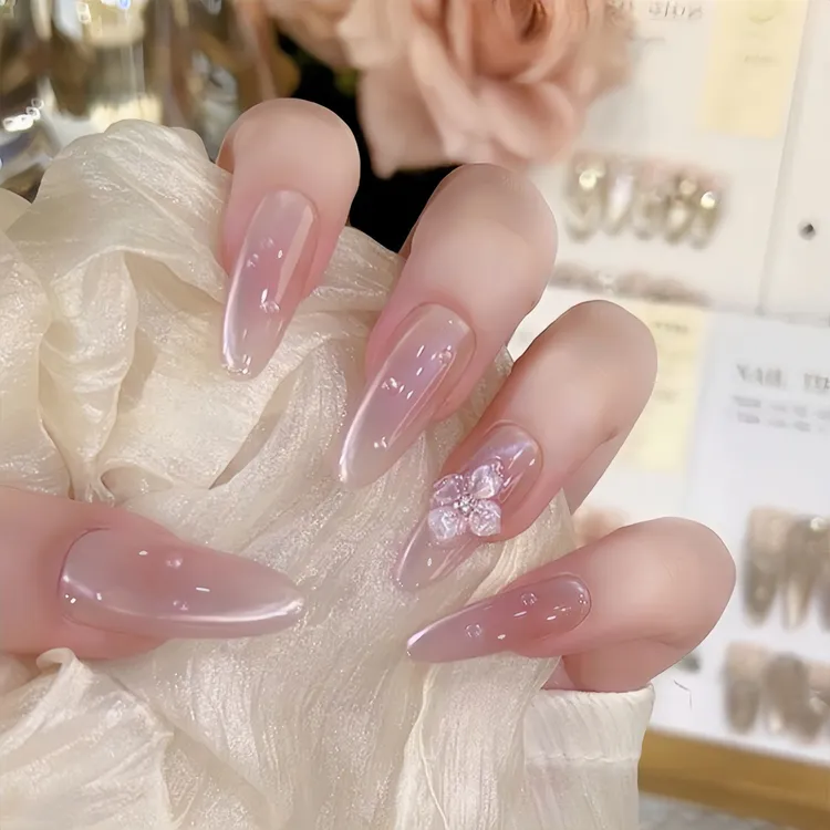 【纯欲冰花】猫眼温柔款手工穿戴甲纯手工气质美甲