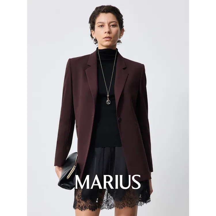 MARIUS | "指挥家"意大利精纺羊毛立体剪裁经典一粒扣收腰西装