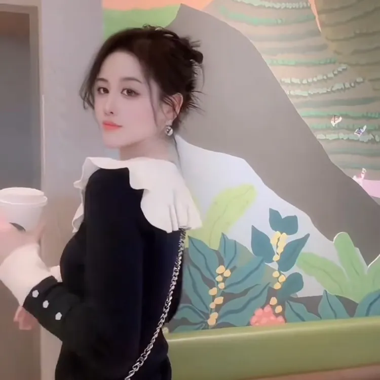 【柔情】韩版气质针织衫新款时尚洋气百搭女装长袖显瘦打底毛衣