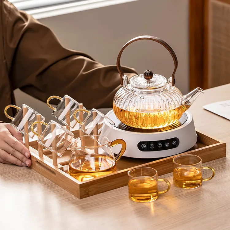 电陶炉煮茶器家用透明玻璃茶壶茶具办公室茶壶烧水壶茶具器具