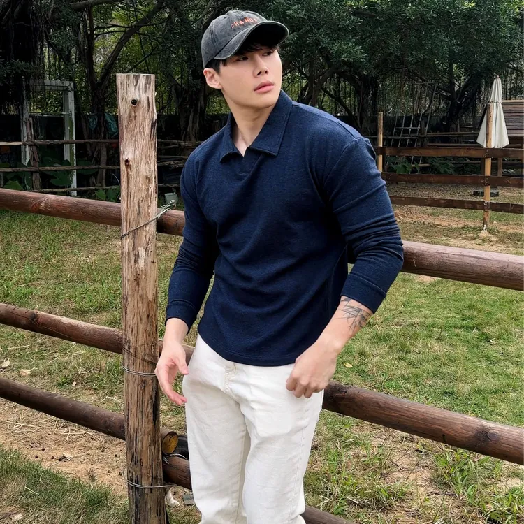 BEESTORNG 320g美利奴羊毛双层加固老钱型男保暖莱赛尔海鸥领长袖