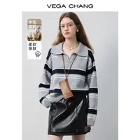 VEGACHANG【学院风绒】学院风毛衣女2025新款秋季减龄织衫0263LW