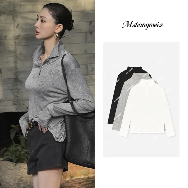 M.SHANGMEI.Z/沐熙【老钱Polo衫】美大哥老钱舒适时尚POLO衫X052479