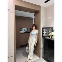 XD品991008【轻氧松弛】韩系露肩吊带抹胸背心纯欲气质长裤套装