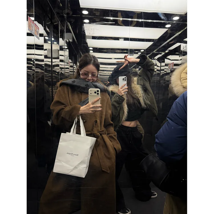 DYANGJUN【巴黎画报】2025年冬季新款高级感时髦长款外套女