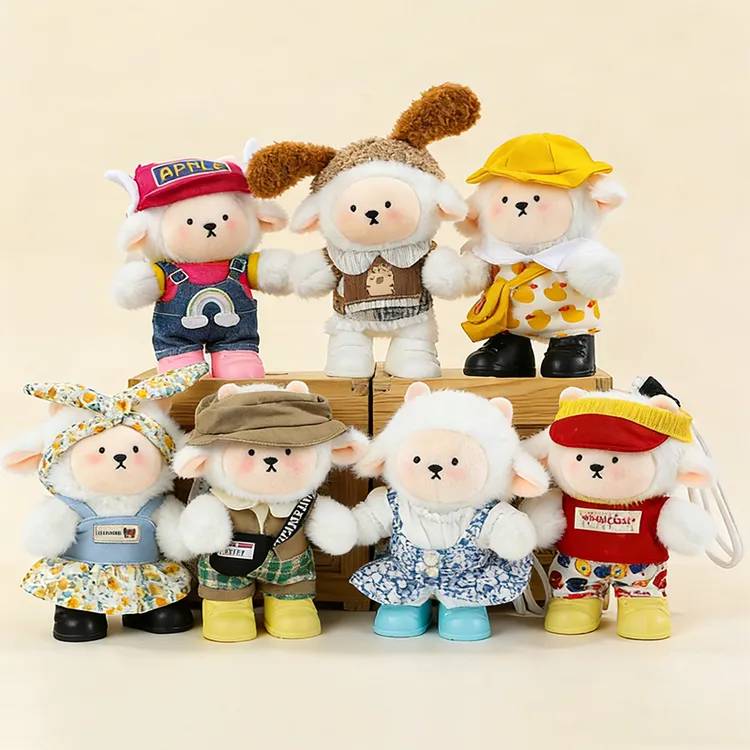 原创正版骨架换装小羊公仔挂件毛绒玩具七夕送女友闺蜜生日礼物